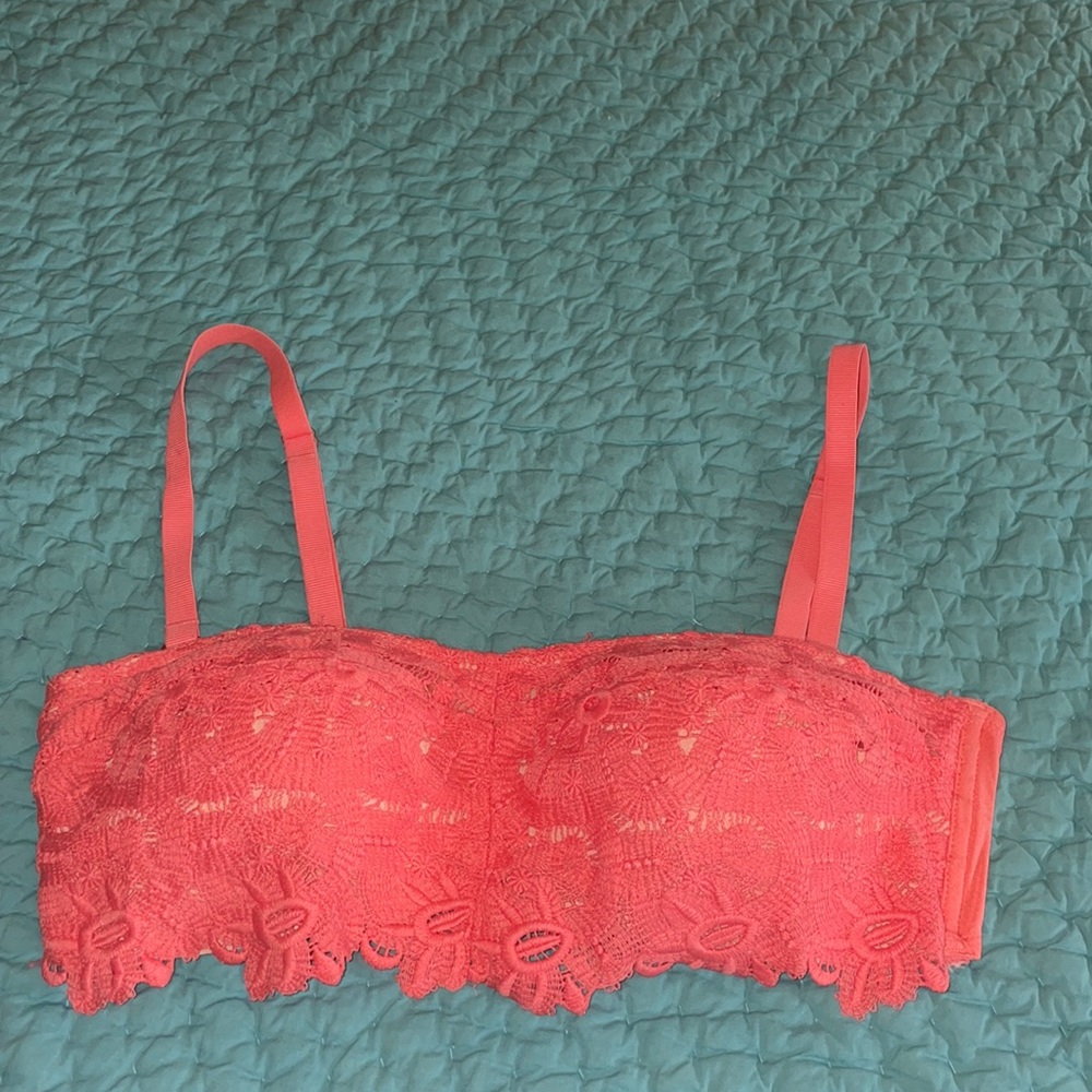 aerie bandeu bra with removable straps